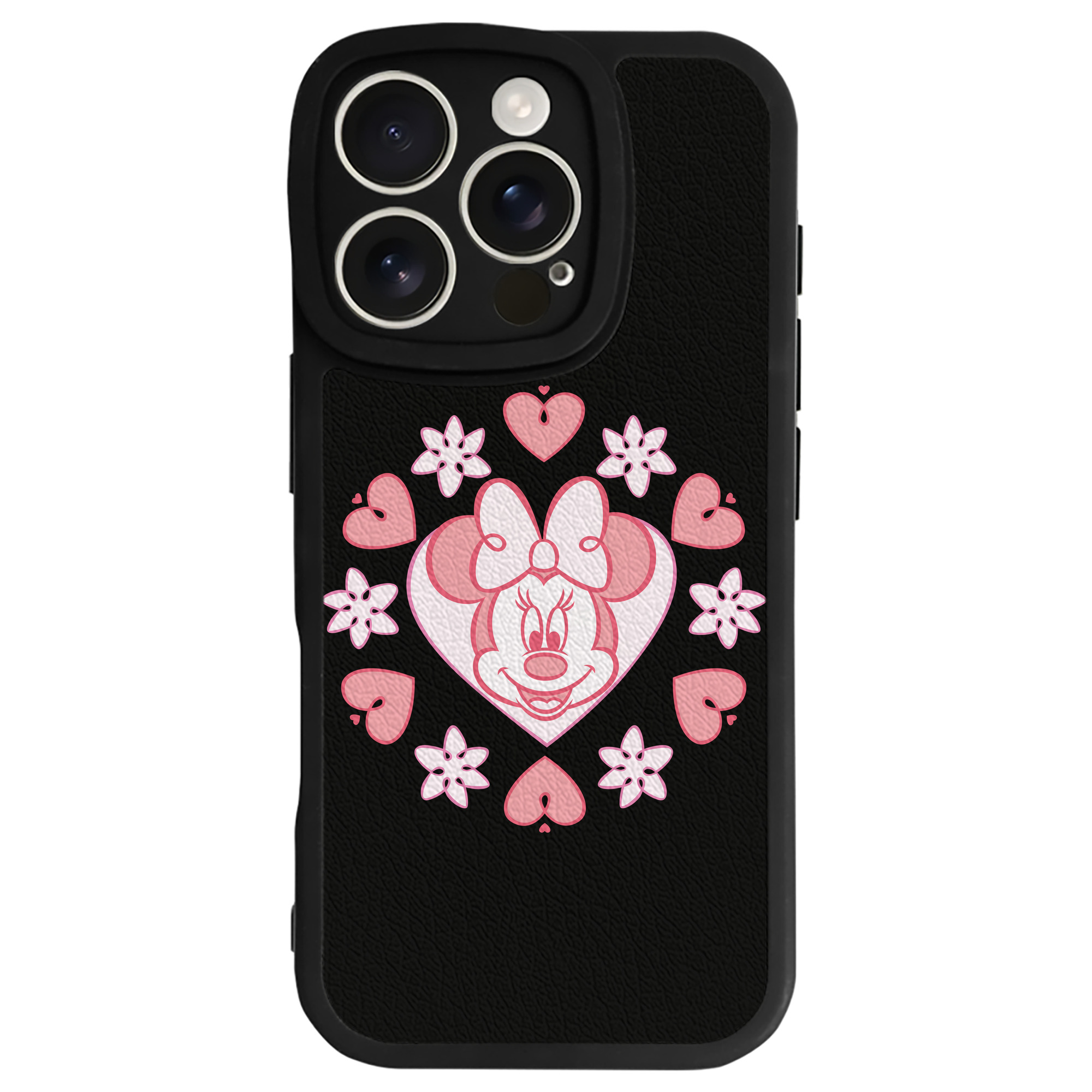 （画像用） ミッキーマウス Mickey Mouse 【iPhone 16シリーズ対応】シリコンスマホケース（レザー調） 材質：シリコン